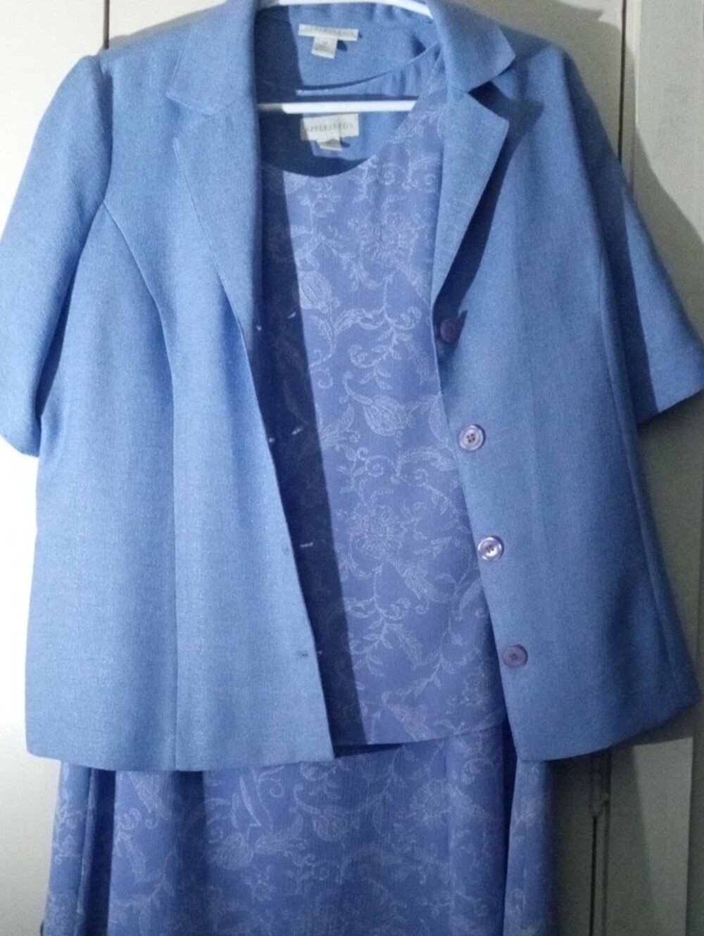 Appleseed's 3-Piece Lavender & White Light Floral Skirt Set Size 16